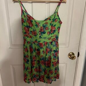 Hollister Green Floral Dress